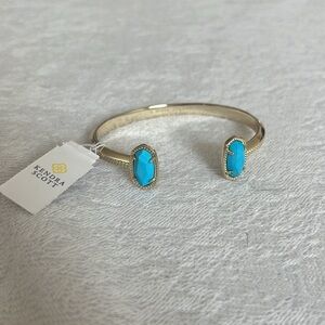 Elton Gold Cuff Bracelet in blue
